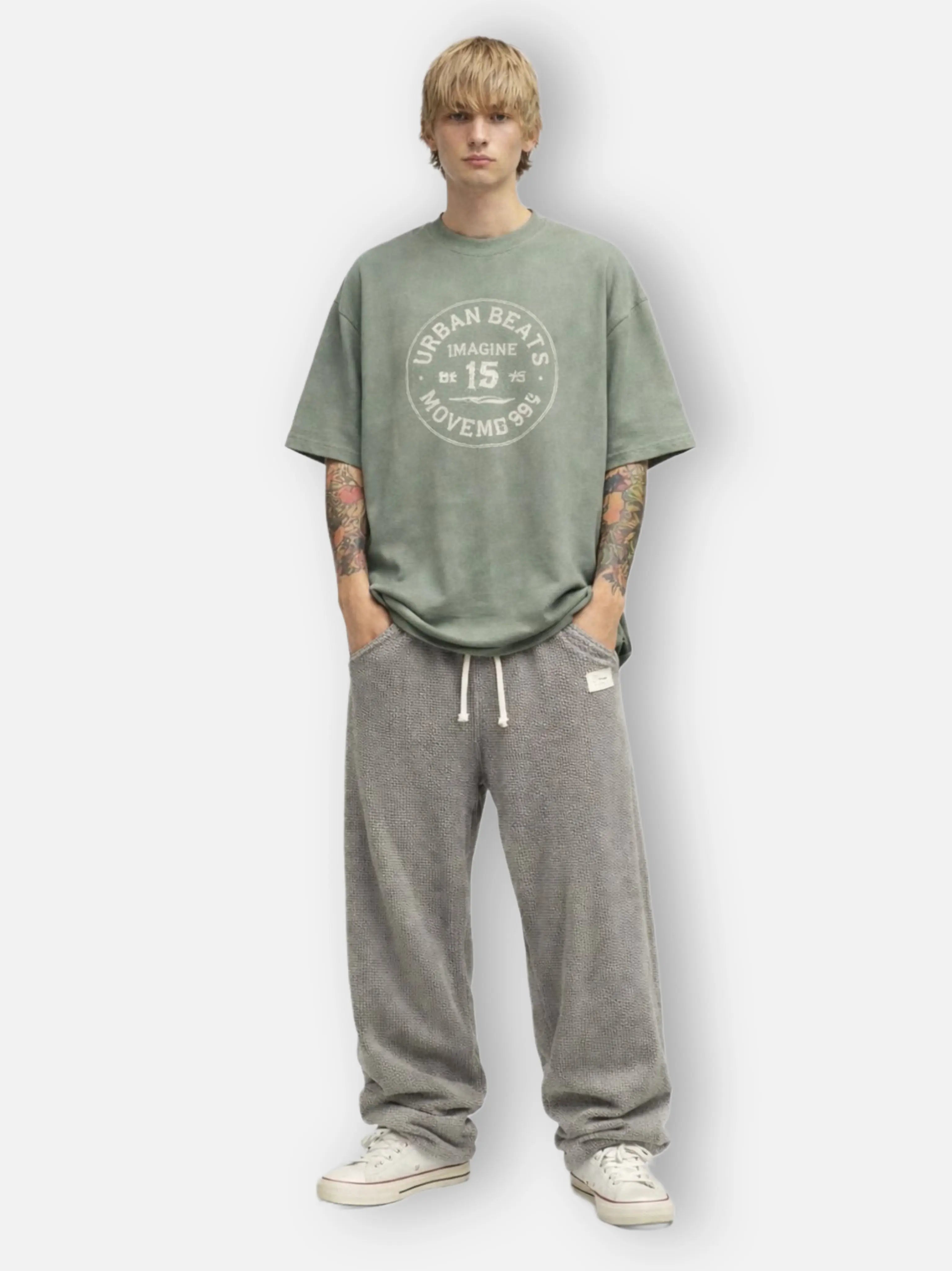 WAFFLE KNIT WIDE LEG SWEAT My Store